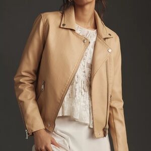 The Saige Faux-Leather Moto Jacket NWT Small